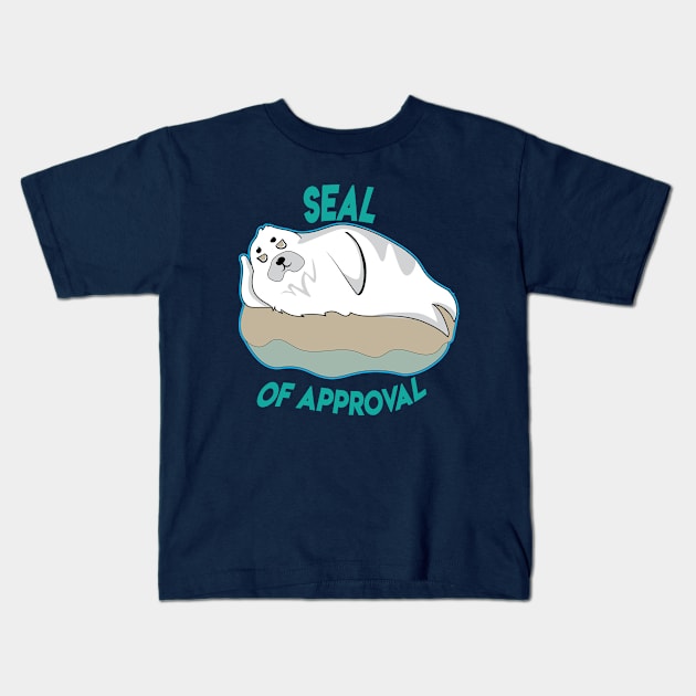 Seal of Approval Kids T-Shirt by FungibleDesign